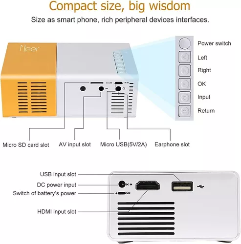 Mini Proyector LCD LED HD