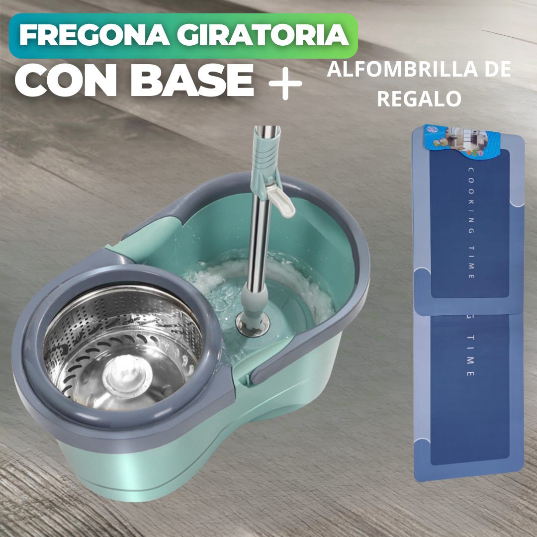 TRAPEADOR GIRATORIO + Alfombrilla Antideslizante 2 piezas